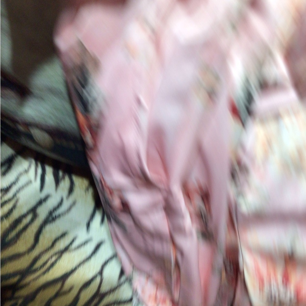NEW Boho Pink Floral SATIN jogger pants - Picture 13 of 13